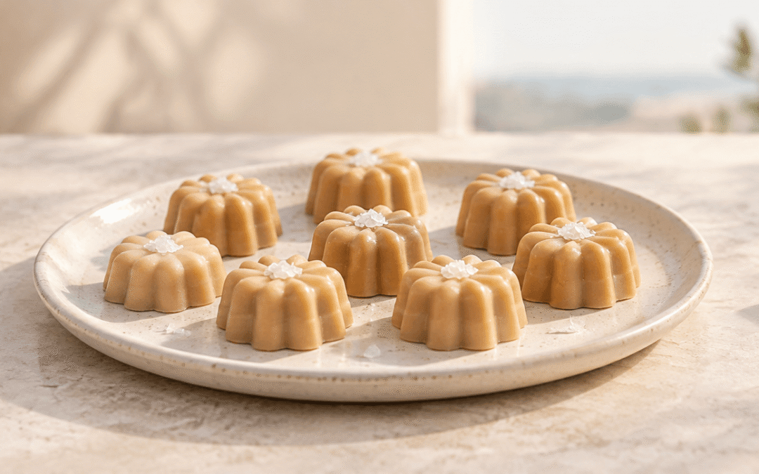 Bombones proteicos de caramelo salado